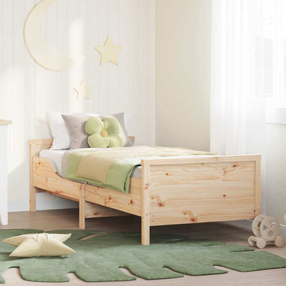vidaXL Bed Frame with Headboard Brown 80 x 200 cm Engineered Wood