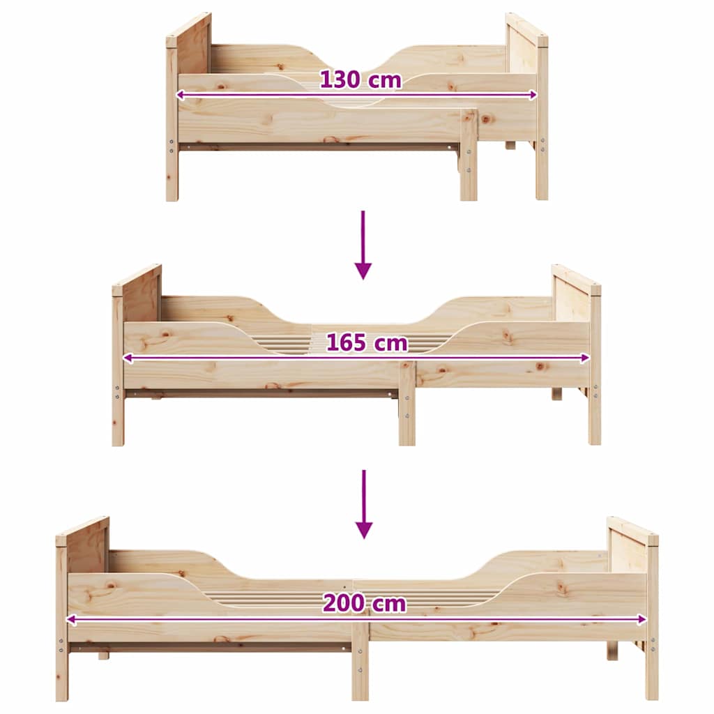 vidaXL Bed Frame with Headboard Brown 80 x 200 cm Engineered Wood
