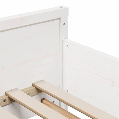 vidaXL Bed Frame with Headboard White 80 x 200 cm Engineered Wood