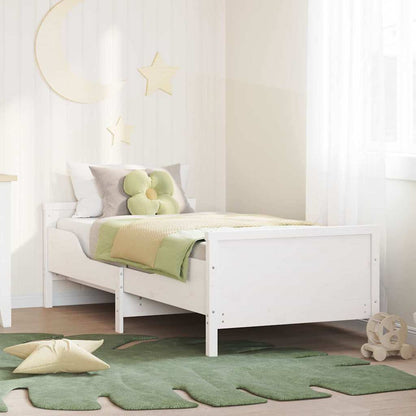 vidaXL Bed Frame with Headboard White 80 x 200 cm Engineered Wood