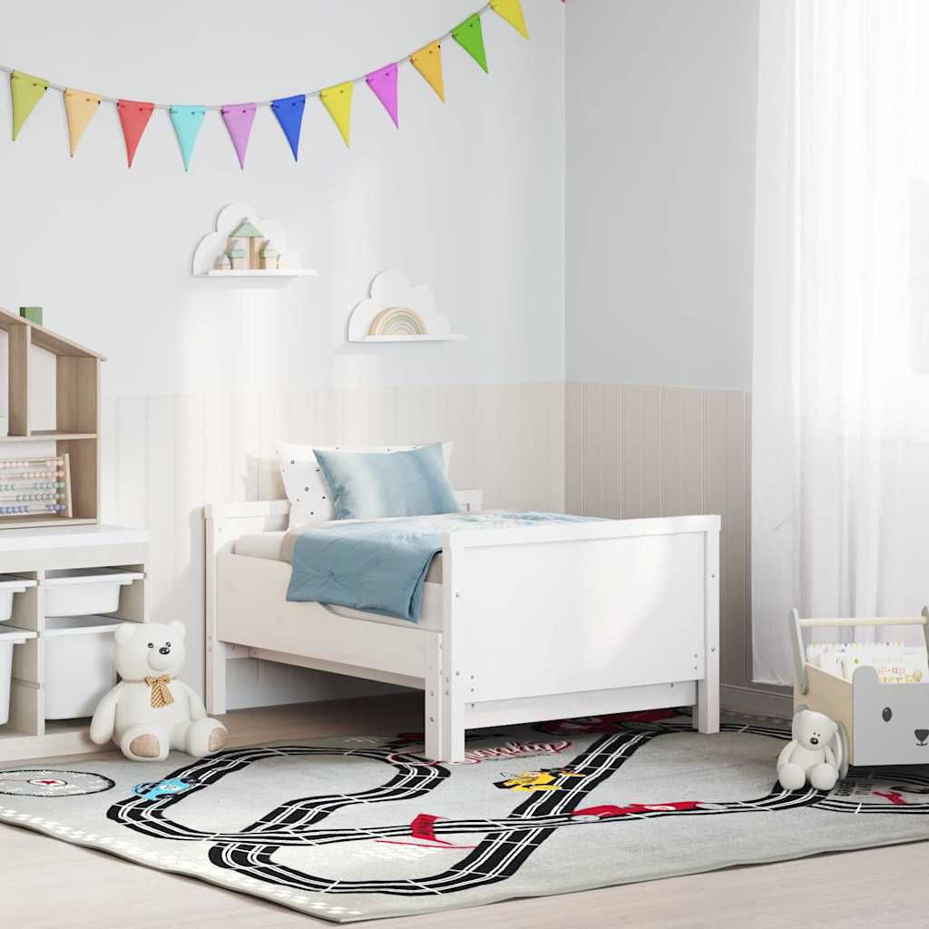 vidaXL Bed Frame with Headboard White 80 x 200 cm Engineered Wood