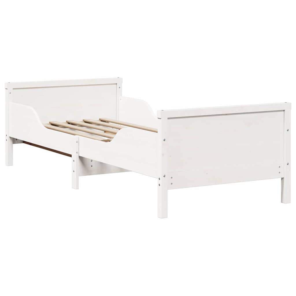 vidaXL Bed Frame with Headboard White 80 x 200 cm Engineered Wood
