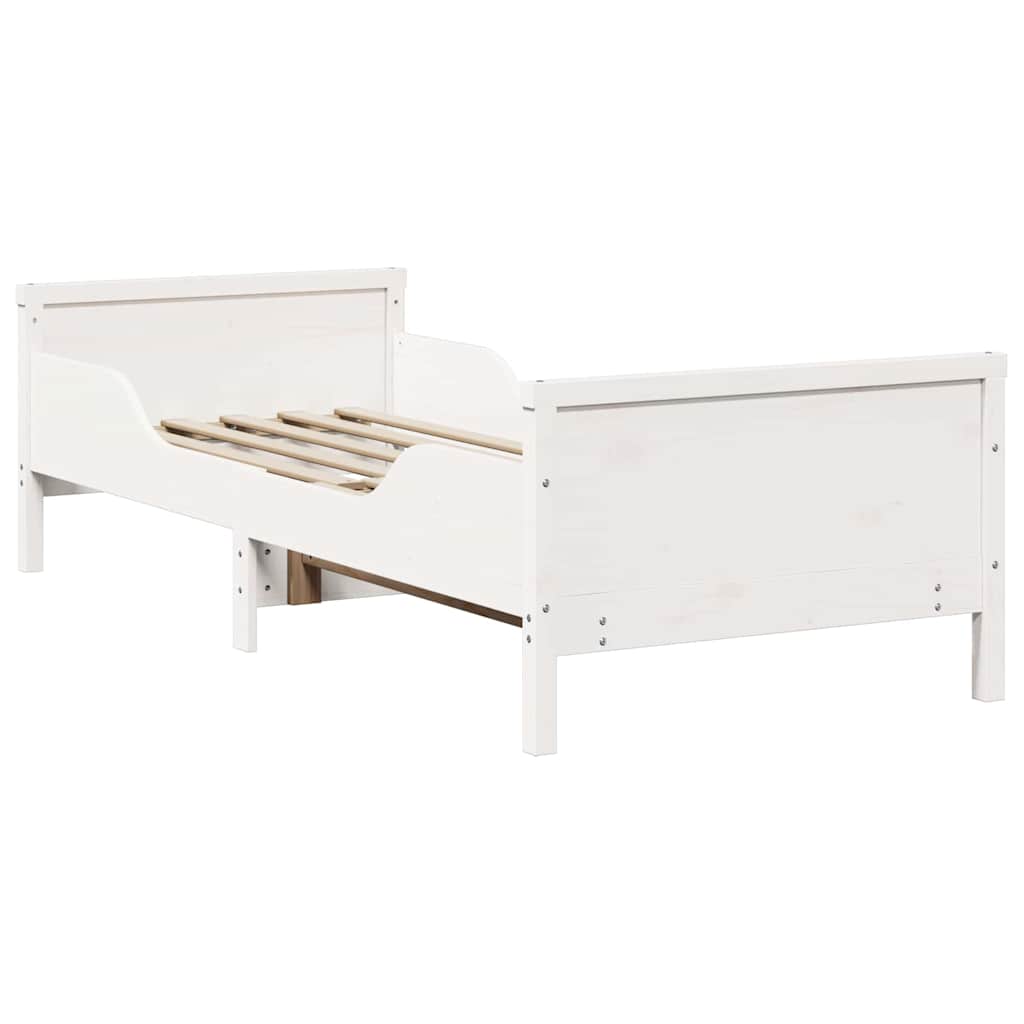 vidaXL Bed Frame with Headboard White 80 x 200 cm Engineered Wood