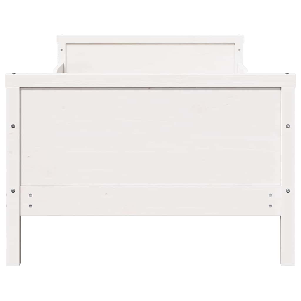 vidaXL Bed Frame with Headboard White 80 x 200 cm Engineered Wood