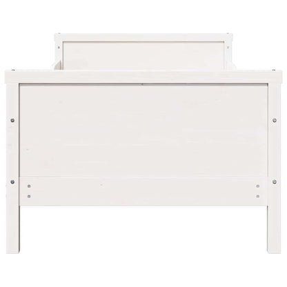 vidaXL Bed Frame with Headboard White 80 x 200 cm Engineered Wood
