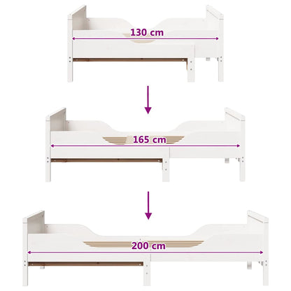 vidaXL Bed Frame with Headboard White 80 x 200 cm Engineered Wood