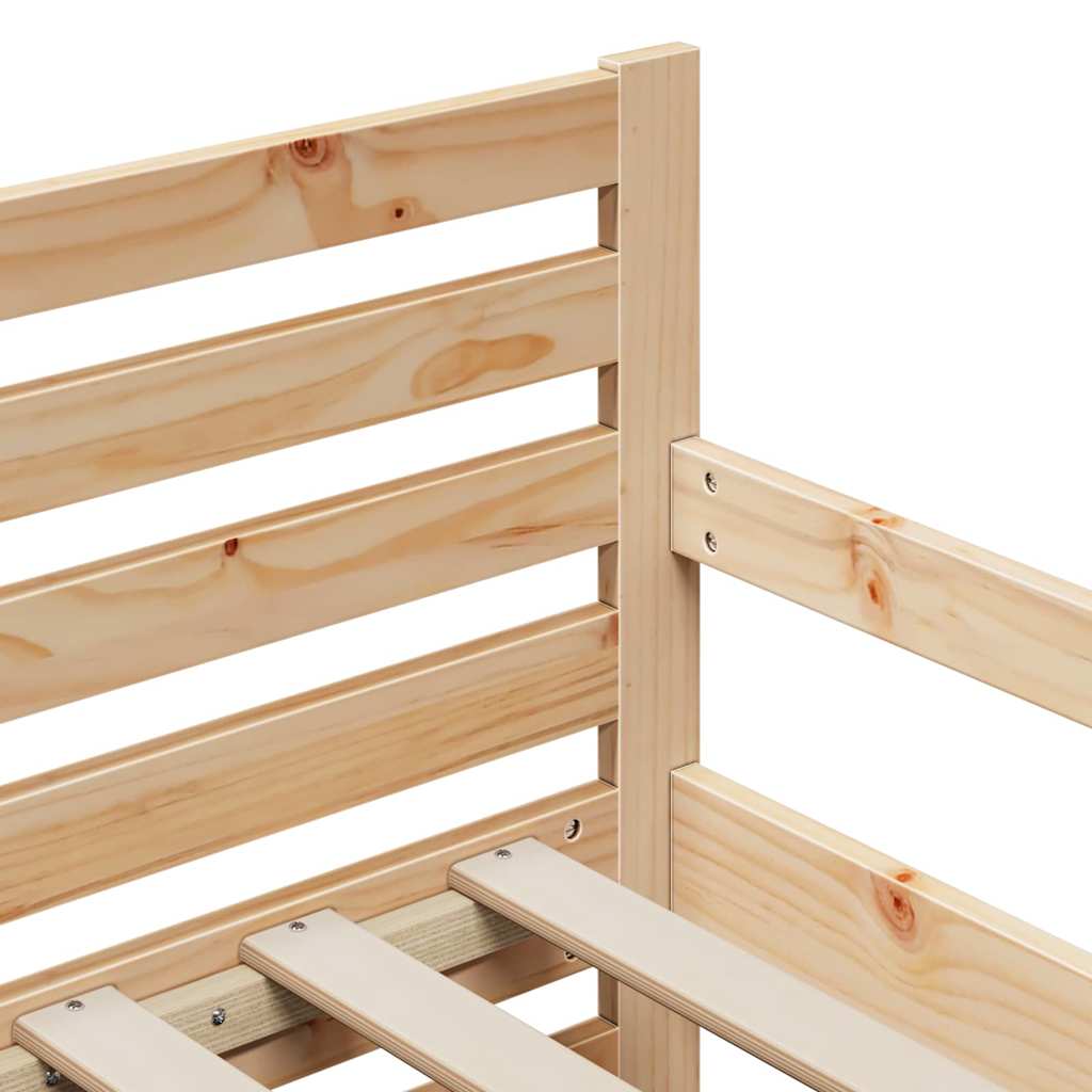 vidaXL Bed Frame with Headboard Brown 80 x 200 cm Engineered Wood