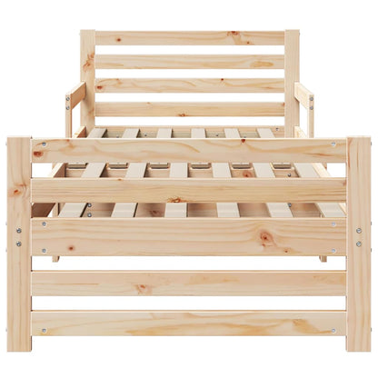 vidaXL Bed Frame with Headboard Brown 80 x 200 cm Engineered Wood