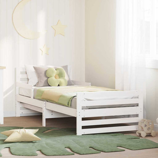 vidaXL Bed Frame with Headboard White 80 x 200 cm Engineered Wood