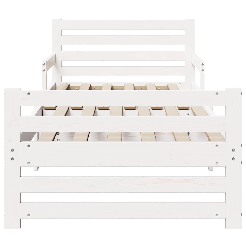 vidaXL Bed Frame with Headboard White 80 x 200 cm Engineered Wood