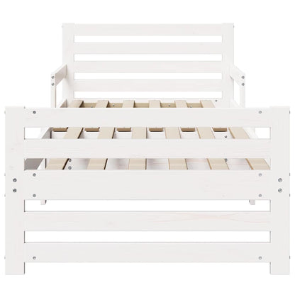 vidaXL Bed Frame with Headboard White 80 x 200 cm Engineered Wood
