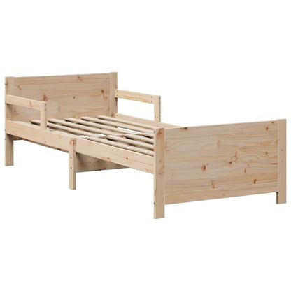 vidaXL Bed Frame with Headboard Brown 80 x 200 cm Engineered Wood