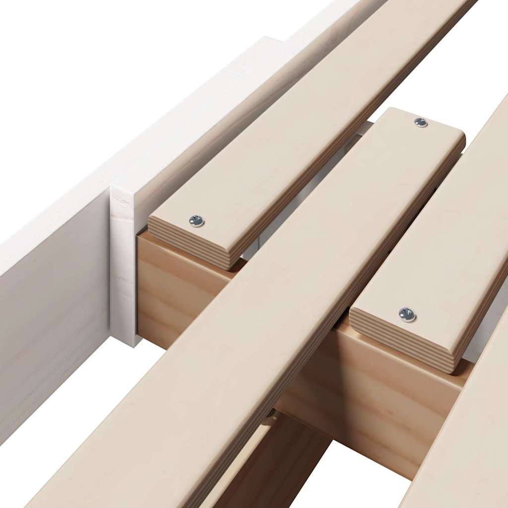 vidaXL Bed Frame with Headboard White 80 x 200 cm Engineered Wood