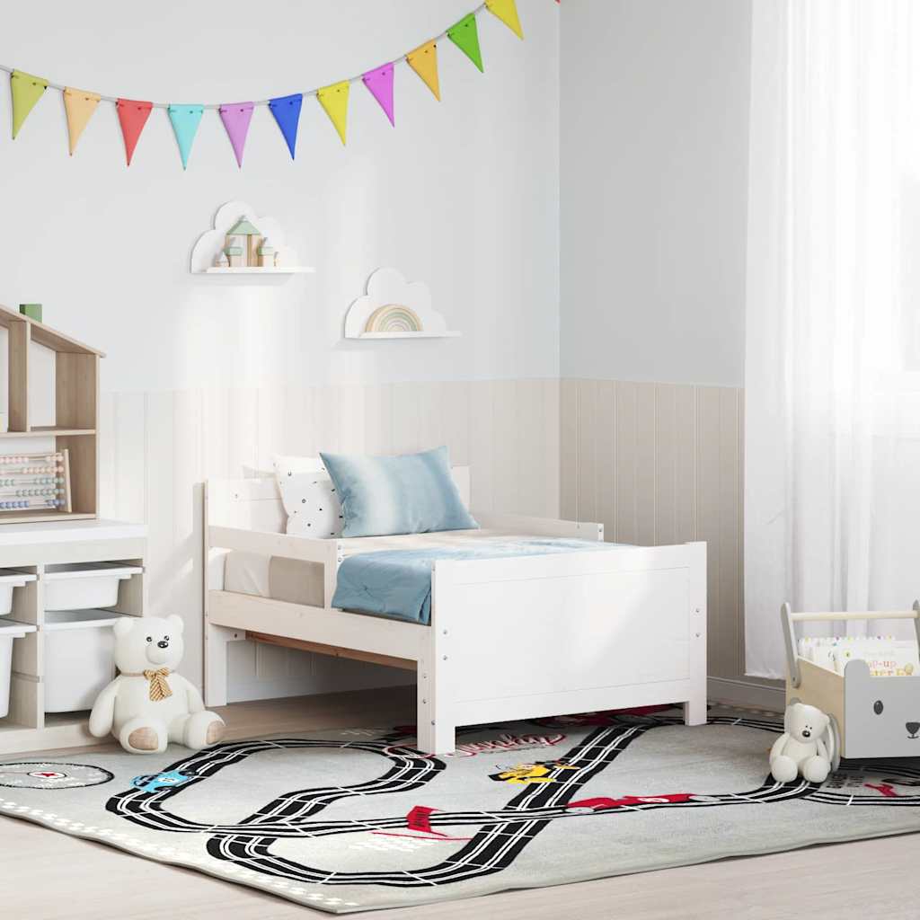vidaXL Bed Frame with Headboard White 80 x 200 cm Engineered Wood