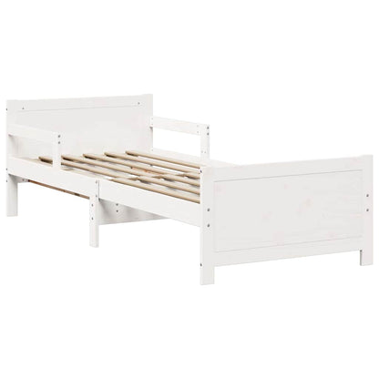 vidaXL Bed Frame with Headboard White 80 x 200 cm Engineered Wood