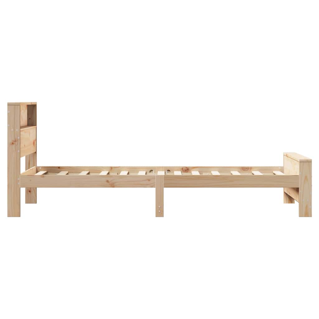 vidaXL Bed Frame with Headboard Brown 80 x 200 cm Engineered Wood
