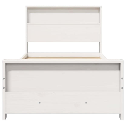 vidaXL Bed Frame with Headboard White 80 x 200 cm Engineered Wood