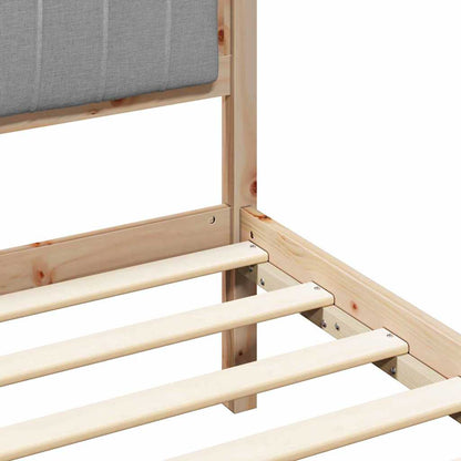 vidaXL Bed Frame with Upholstered Headboard Light Grey 90 x 190 cm