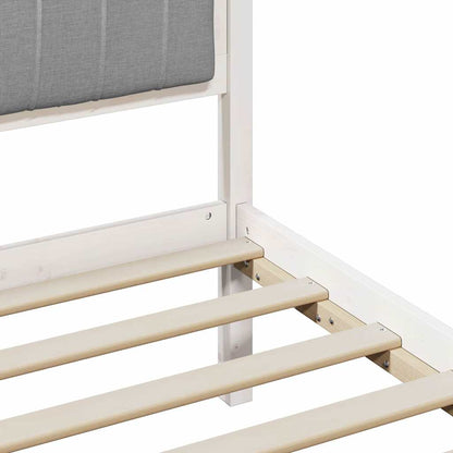 vidaXL Bed Frame with Upholstered Headboard Light Grey 90 x 190 cm