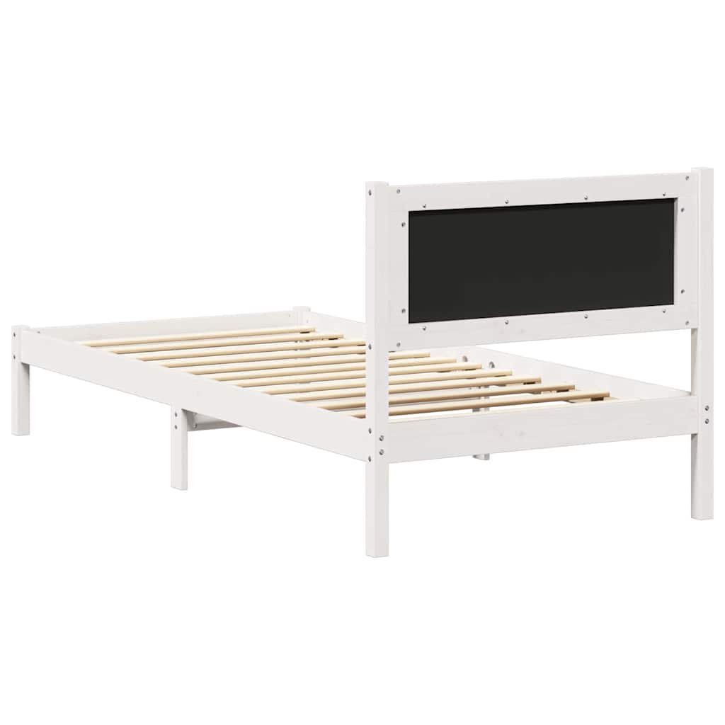 vidaXL Bed Frame with Upholstered Headboard Light Grey 90 x 190 cm