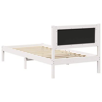 vidaXL Bed Frame with Upholstered Headboard Light Grey 90 x 190 cm
