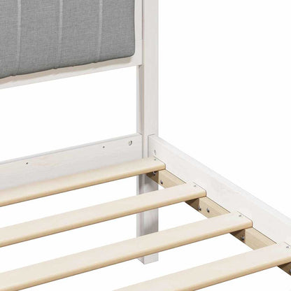 vidaXL Bed frame White and light grey 90 x 200 cm Solid pine wood