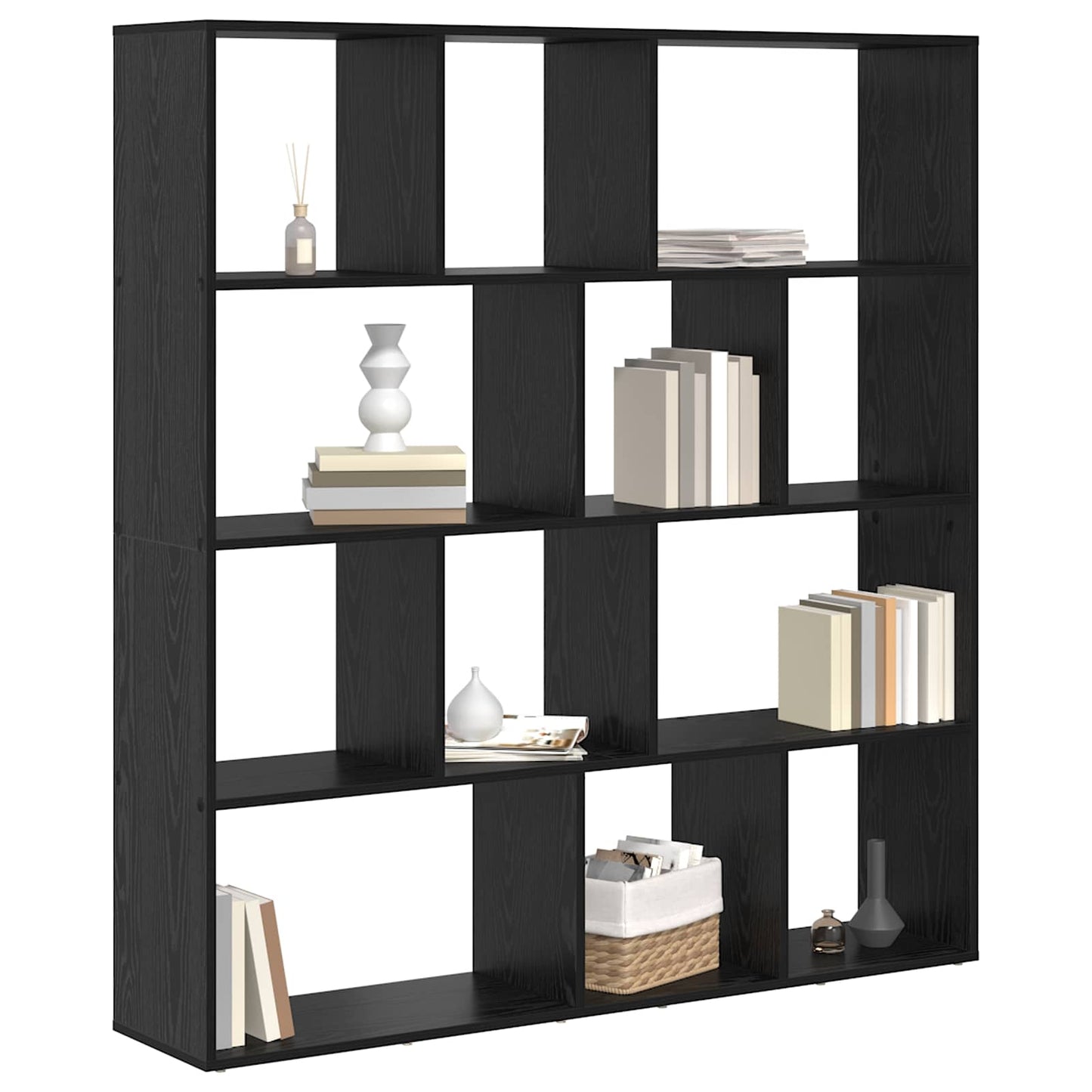 vidaXL Book Cabinet 12-Tier 132 x 29 x 141.5 cm Engineered Wood