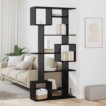 vidaXL Book Cabinet Black Oak 92 x 29 x 188 cm Engineered Wood