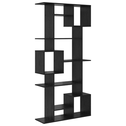 vidaXL Book Cabinet Black Oak 92 x 29 x 188 cm Engineered Wood