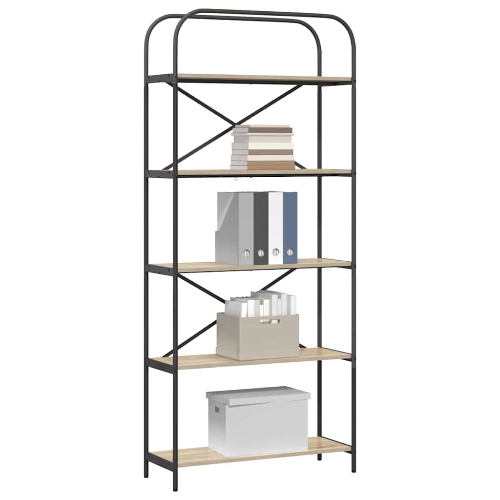 vidaXL Bookshelf Sonoma Oak 80 x 30 x 183 cm Engineered wood