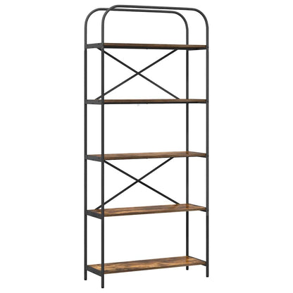 vidaXL Bookshelf Smoked Oak 80 x 30 x 183 cm Engineered wood