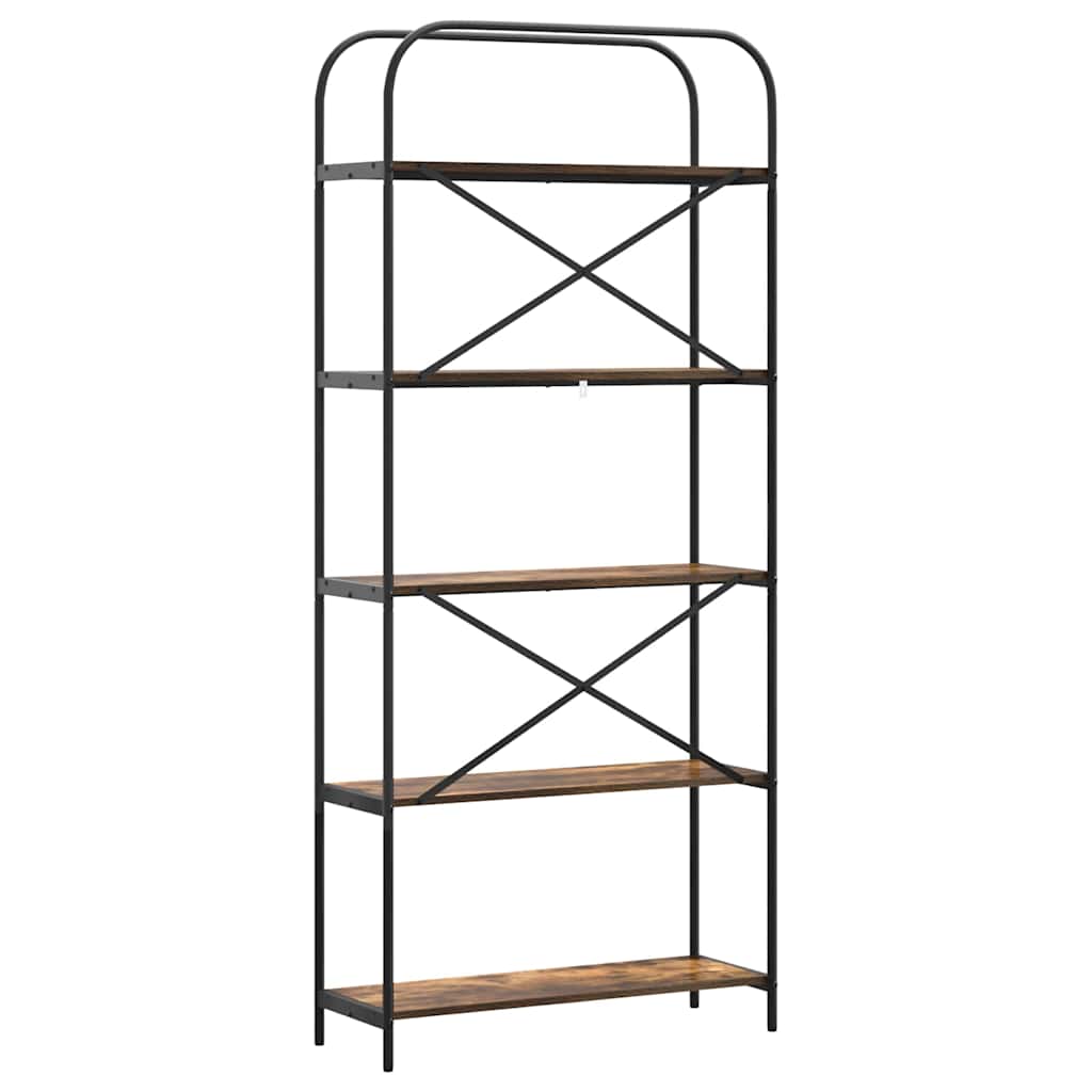 vidaXL Bookshelf Smoked Oak 80 x 30 x 183 cm Engineered wood
