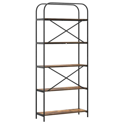 vidaXL Bookshelf Smoked Oak 80 x 30 x 183 cm Engineered wood