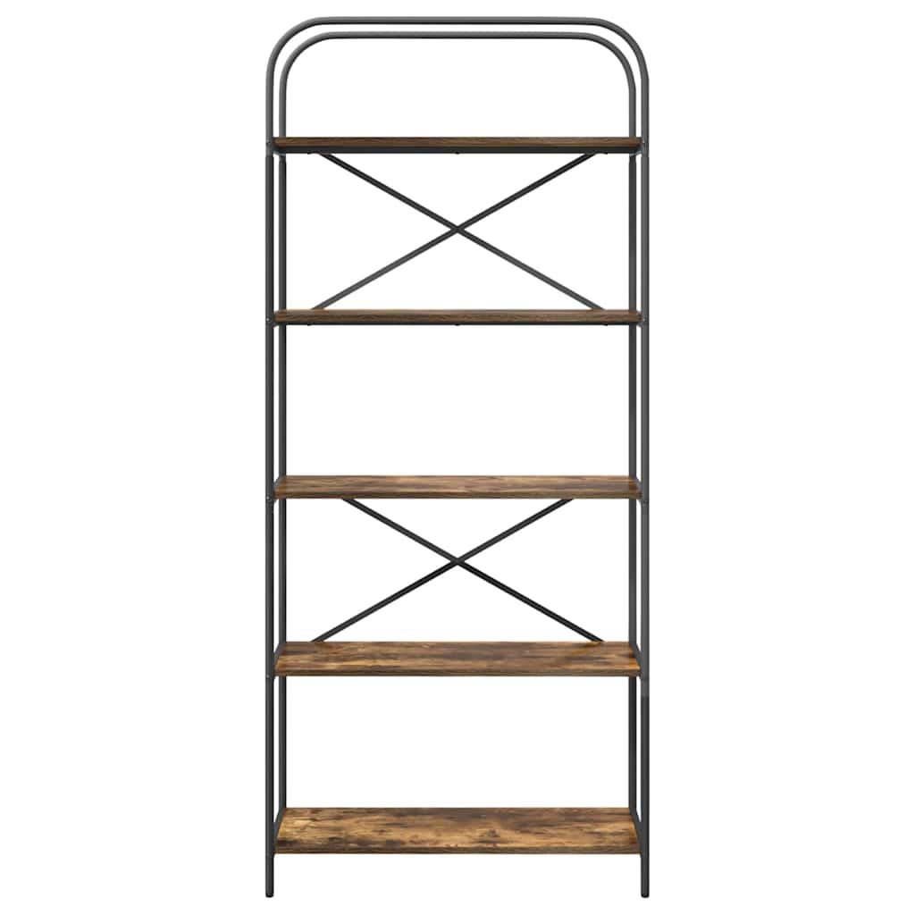 vidaXL Bookshelf Smoked Oak 80 x 30 x 183 cm Engineered wood