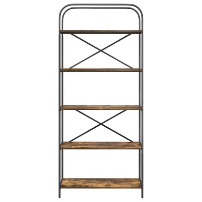 vidaXL Bookshelf Smoked Oak 80 x 30 x 183 cm Engineered wood