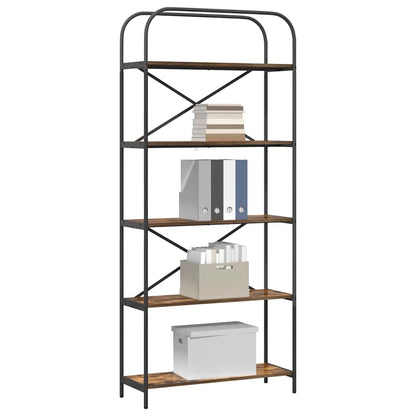 vidaXL Bookshelf Smoked Oak 80 x 30 x 183 cm Engineered wood