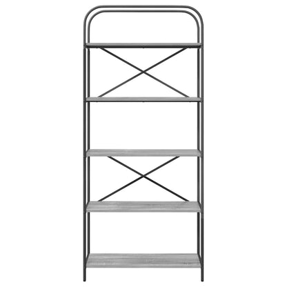 vidaXL Bookshelf Grey Sonoma 80 x 30 x 183 cm Engineered wood