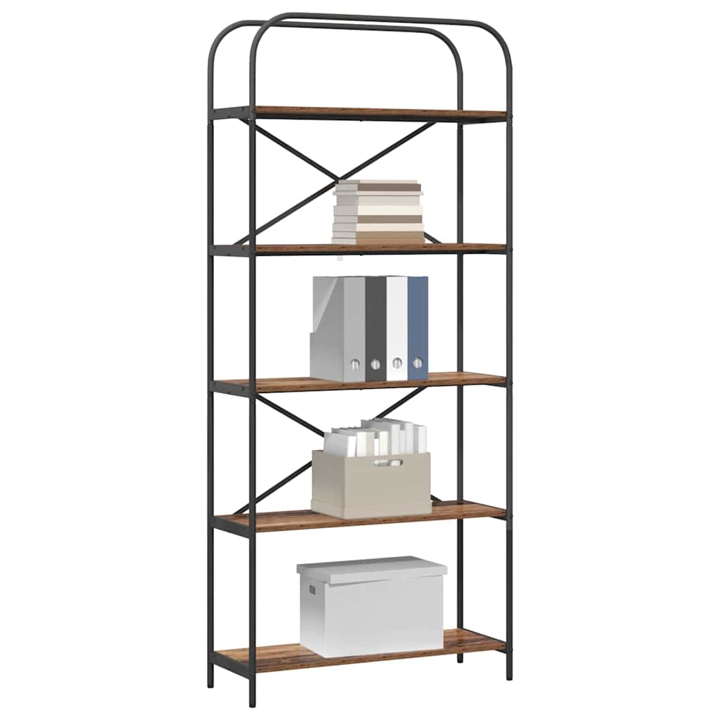 vidaXL Bookshelf Old Wood 80 x 30 x 183 cm Engineered wood