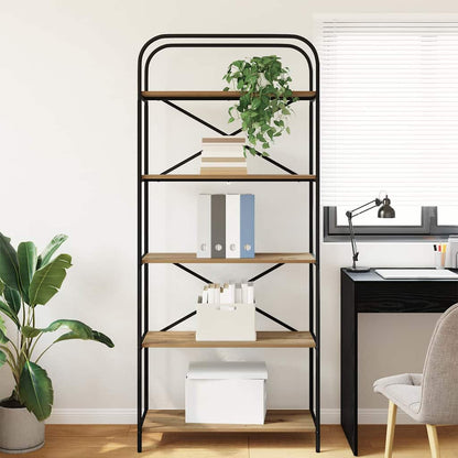 vidaXL Bookshelf 5-Tier 80 x 30 x 183 cm Engineered wood Artisan Oak