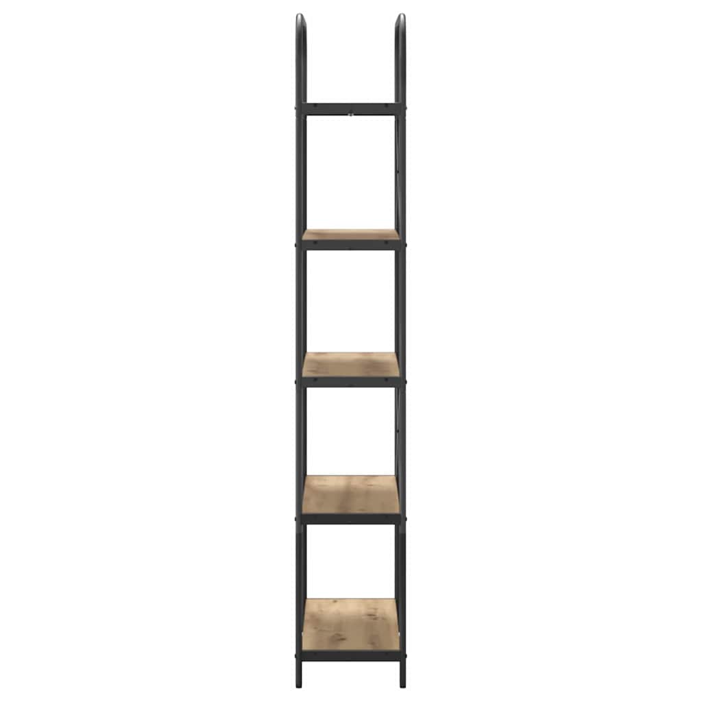 vidaXL Bookshelf 5-Tier 80 x 30 x 183 cm Engineered wood Artisan Oak