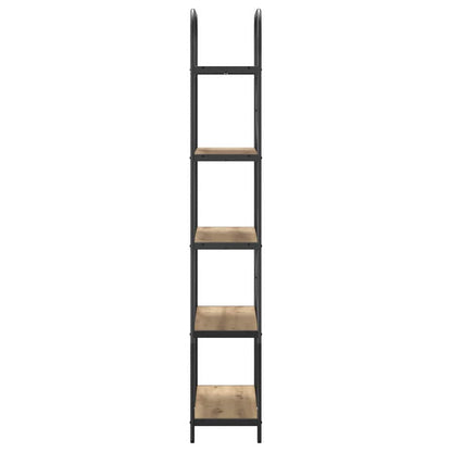 vidaXL Bookshelf 5-Tier 80 x 30 x 183 cm Engineered wood Artisan Oak
