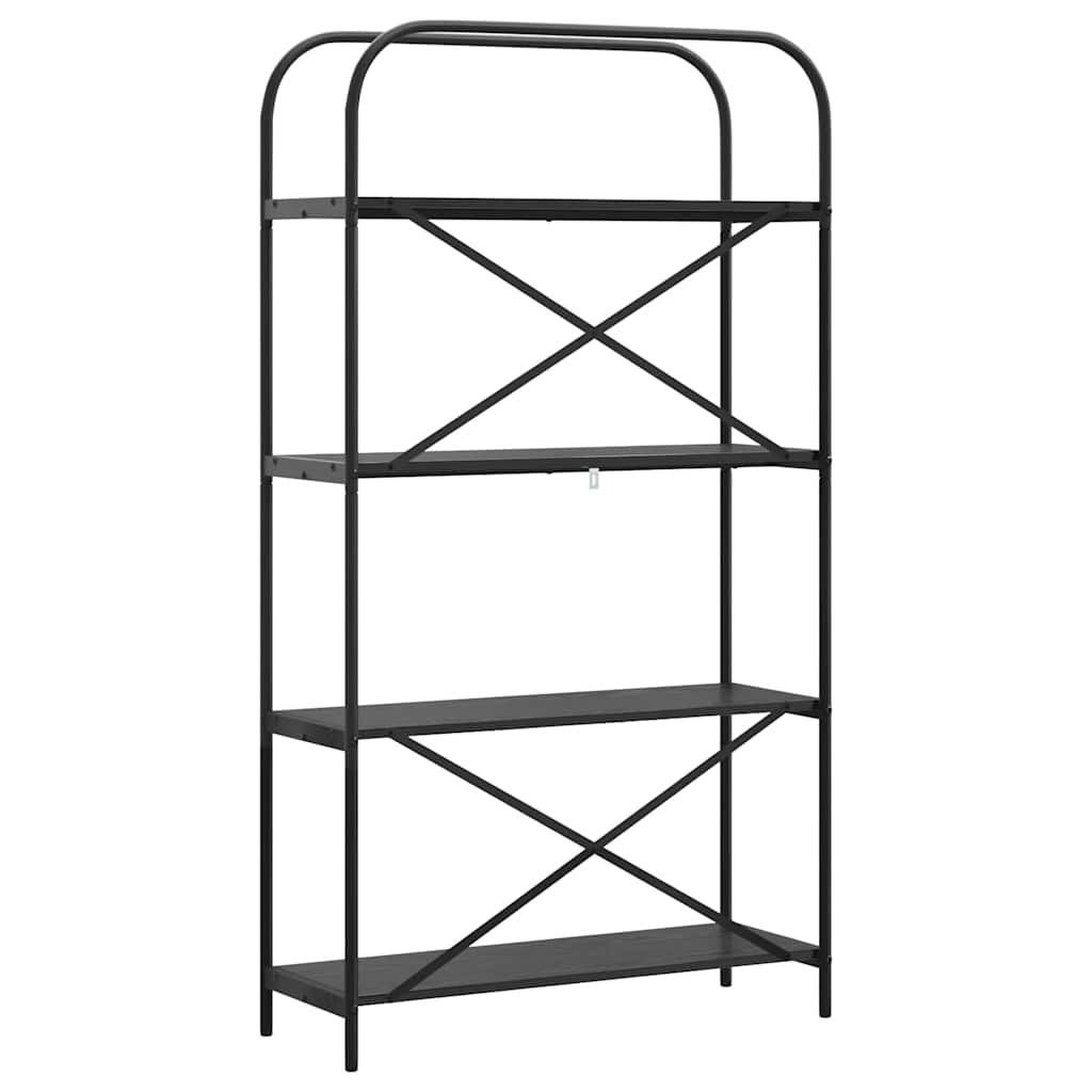 vidaXL Bookshelf Black Oak 80 x 30 x 146 cm Engineered wood