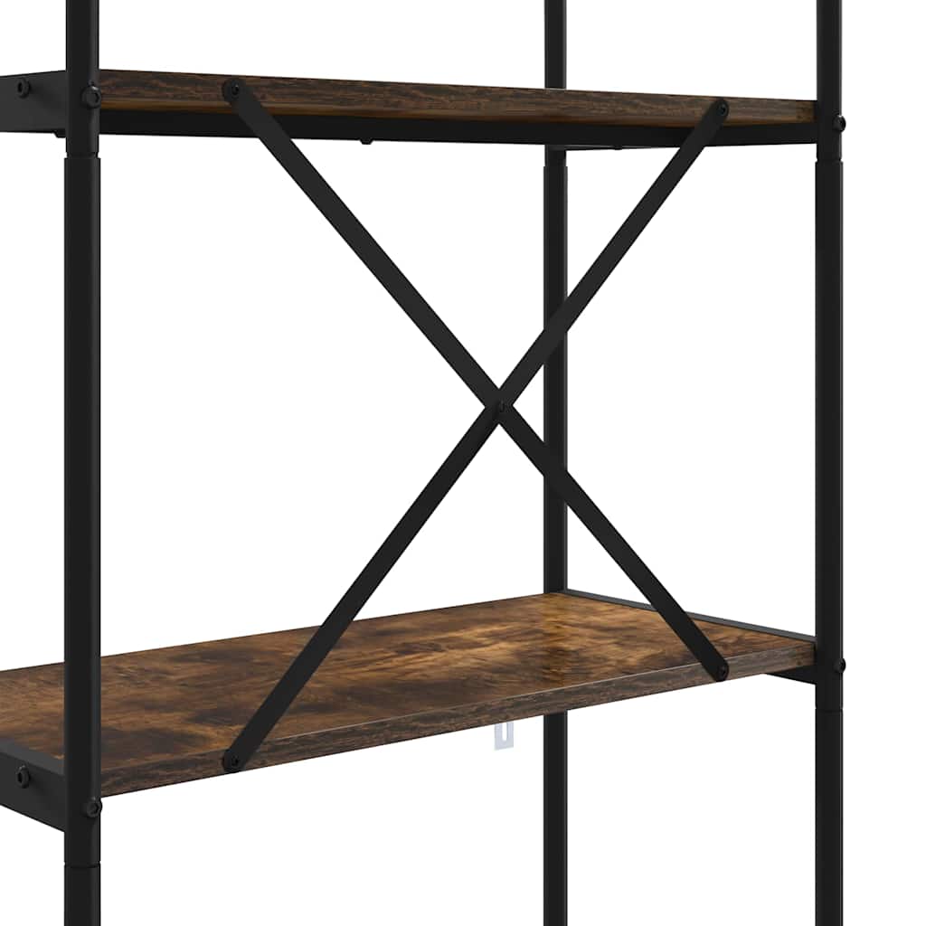 vidaXL Bookshelf Smoked Oak 80 x 30 x 146 cm Engineered wood