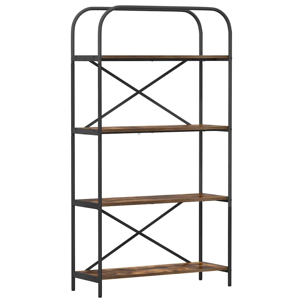 vidaXL Bookshelf Smoked Oak 80 x 30 x 146 cm Engineered wood