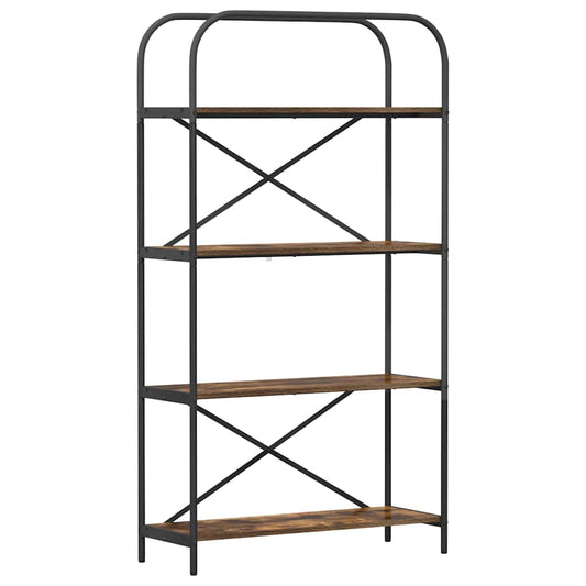 vidaXL Bookshelf 4-Tier 80 x 30 x 146 cm Engineered wood Smoked Oak