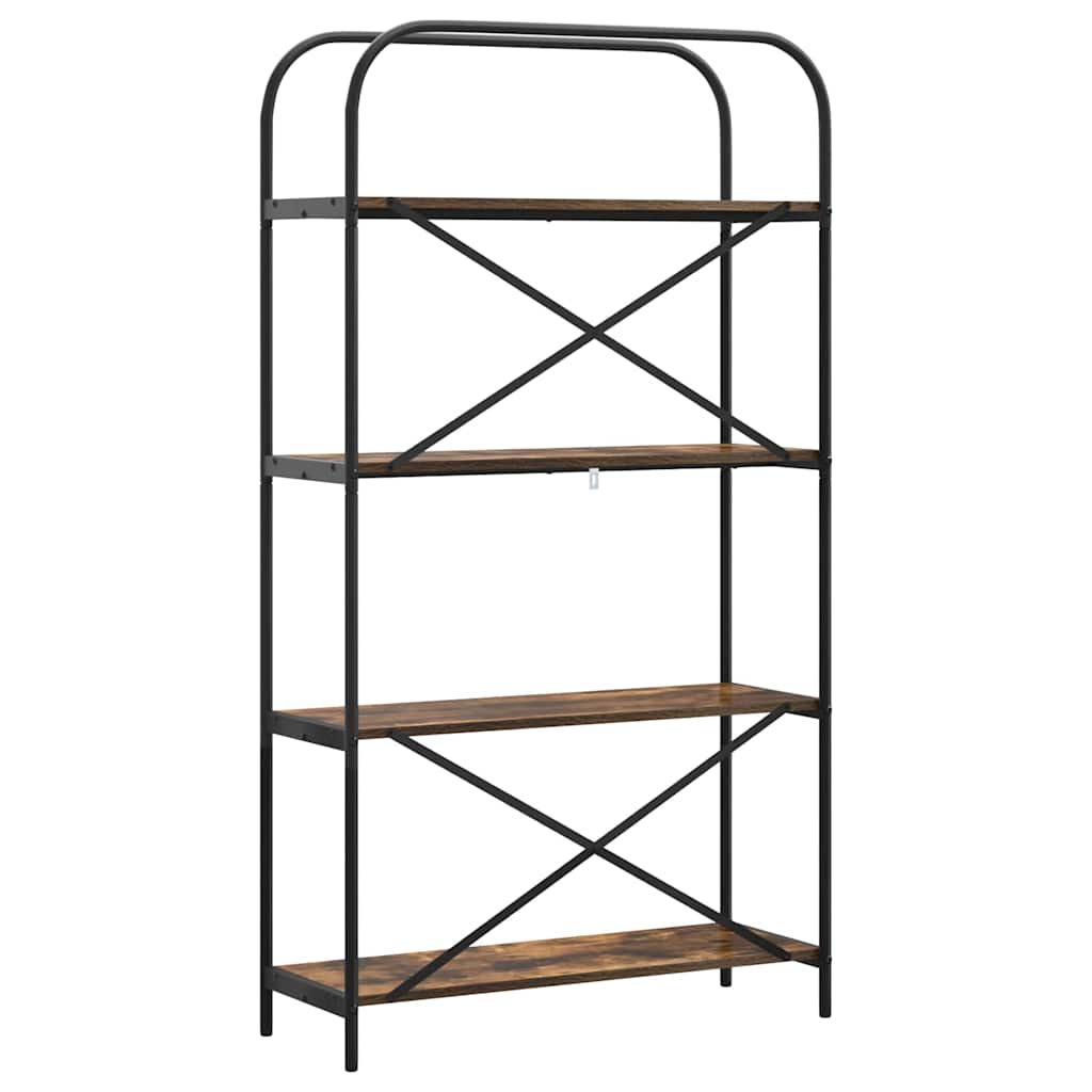 vidaXL Bookshelf Smoked Oak 80 x 30 x 146 cm Engineered wood