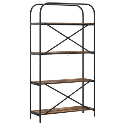 vidaXL Bookshelf Smoked Oak 80 x 30 x 146 cm Engineered wood