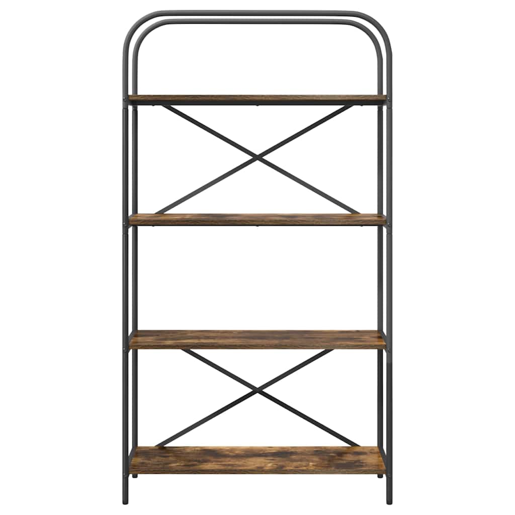 vidaXL Bookshelf Smoked Oak 80 x 30 x 146 cm Engineered wood