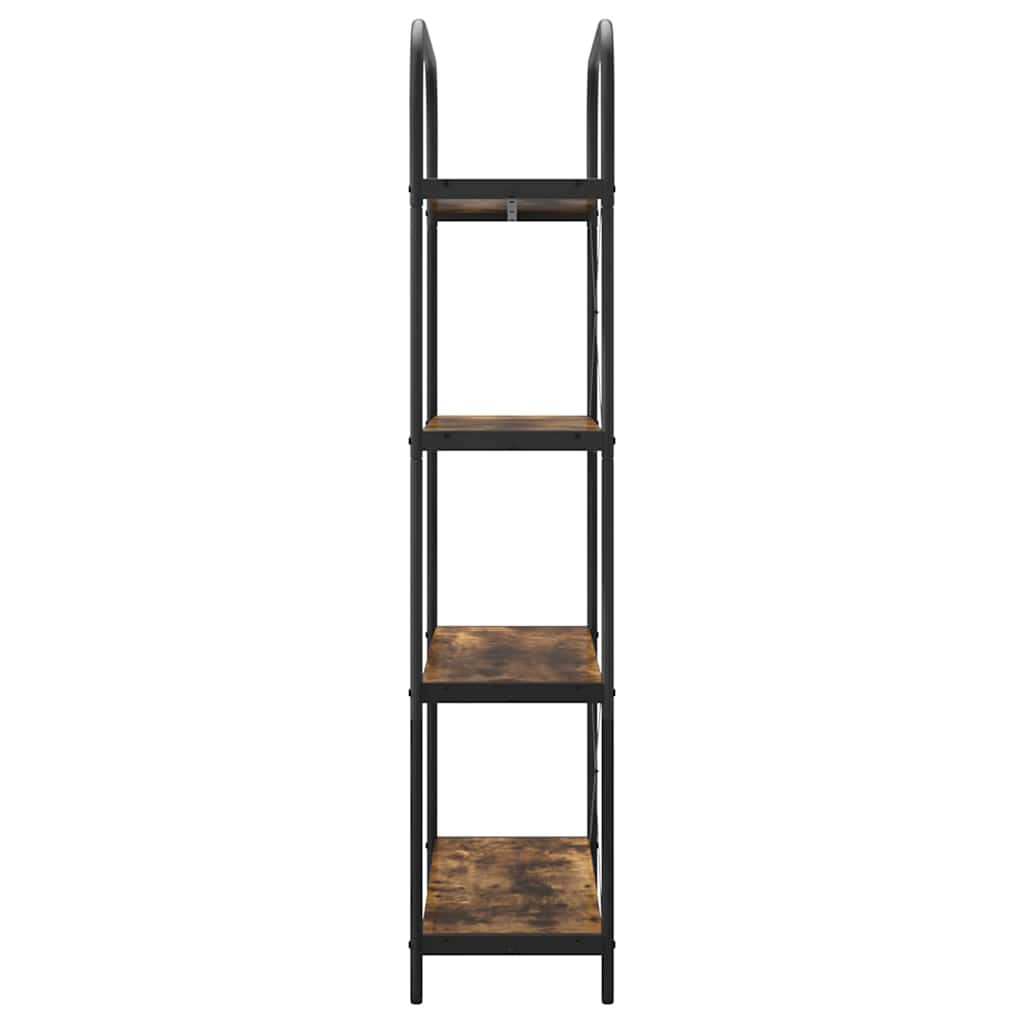 vidaXL Bookshelf Smoked Oak 80 x 30 x 146 cm Engineered wood
