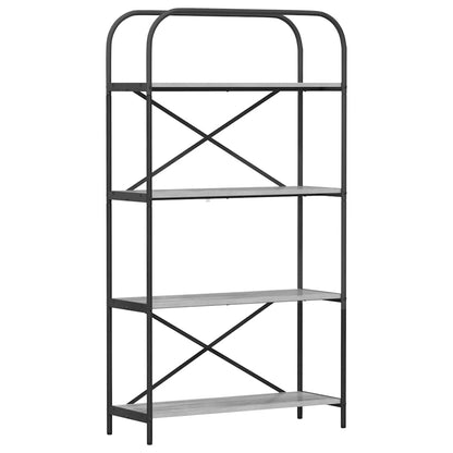 vidaXL Bookshelf 4-Tier 80 x 30 x 146 cm Engineered wood Grey Sonoma